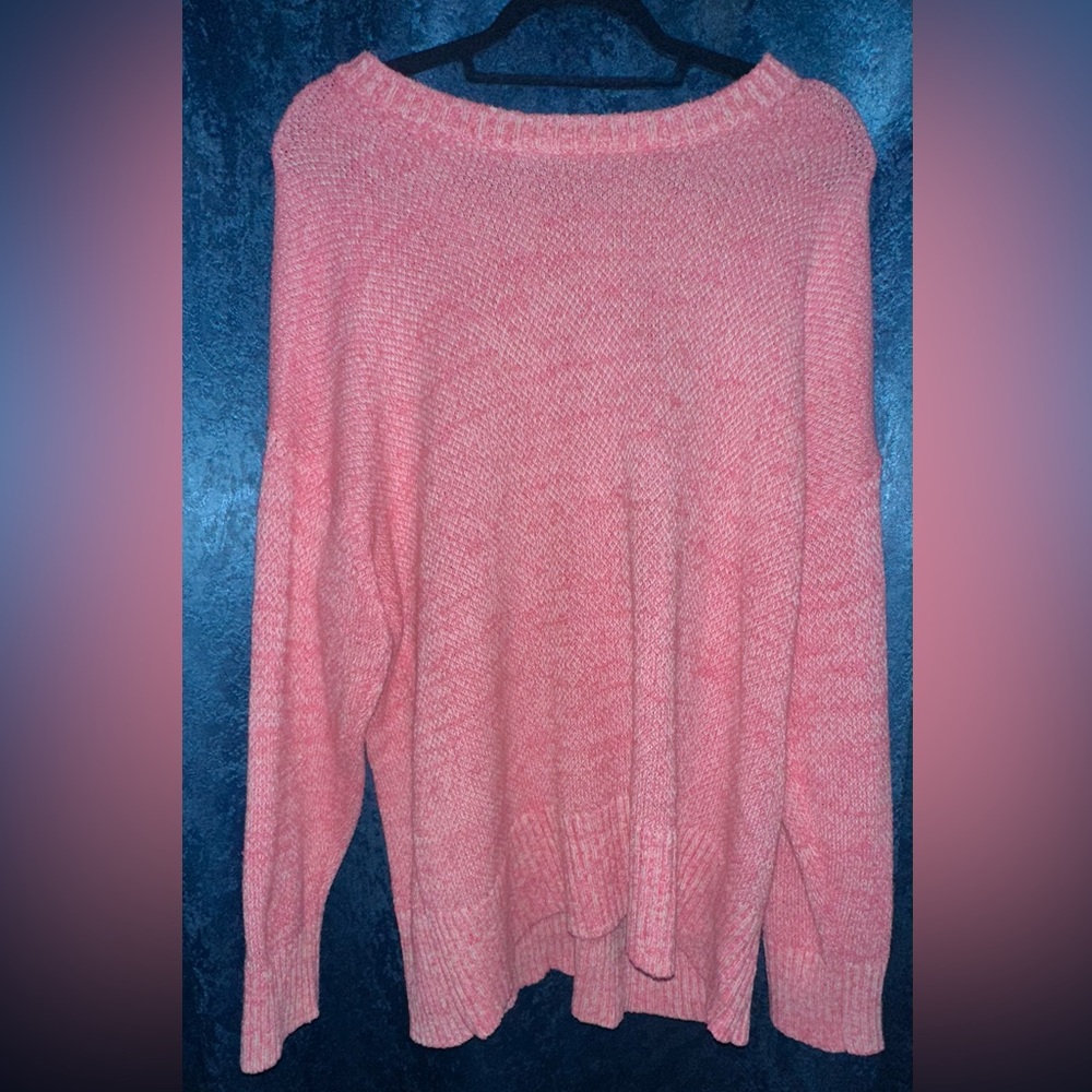 Pink cable knit sweater